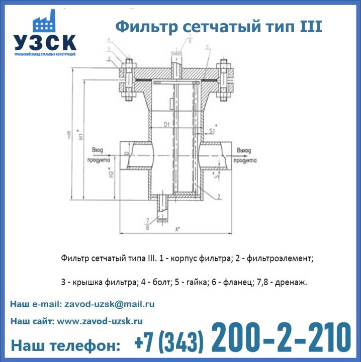 Фильтр сетчатый ФС по Т-ММ-11-2003 в Оше